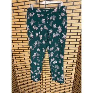 Eliane Rose Green Floral Dress Pants Size 10‎